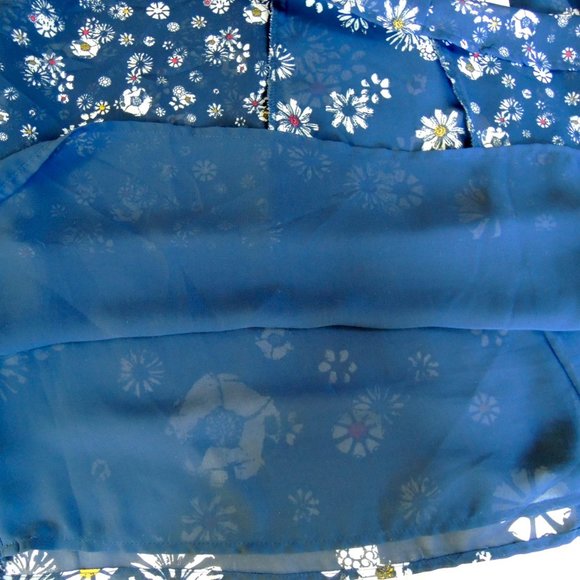 Jason Wu for Target Navy Blue Floral Chiffon Dress M - Picture 7 of 12